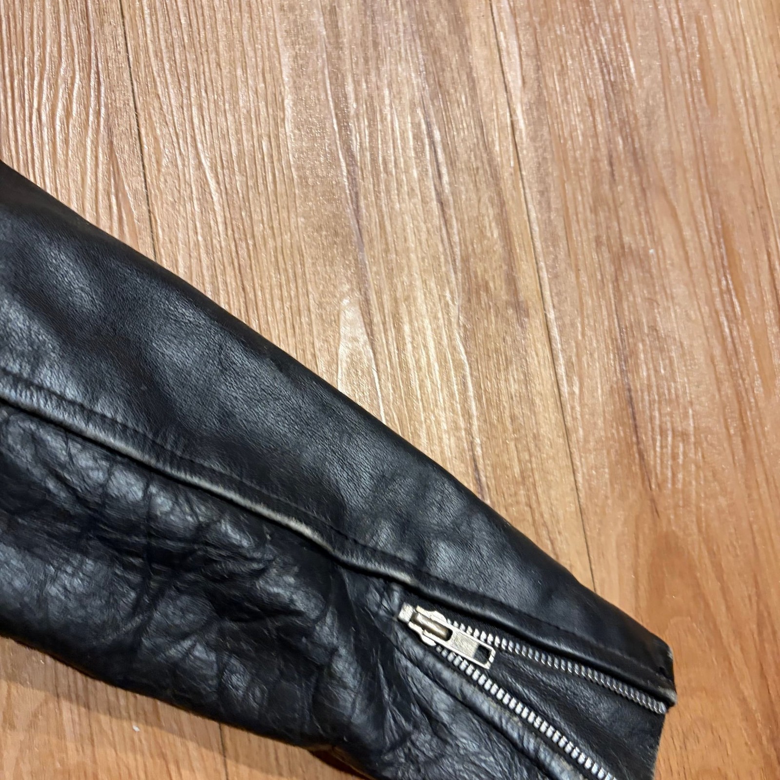 Jafrum Basic Biker black leather motorcycle jacket - image 4