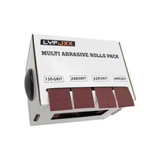 Emery Cloth Roll, Aluminum Oxide, 6M, 4 Rolls, Grit Range 150 240 320 400, Metal