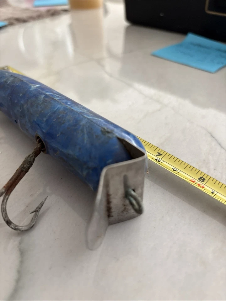 Señuelo vintage Atom Striper mármol azul vintage agua salada surf pesca señuelo  Foto 4 de 4