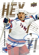 MATTHEW BARNABY AUTO 2025-26 UD Rangers Centennial Hey Hey Hey Auto #H ID:165163