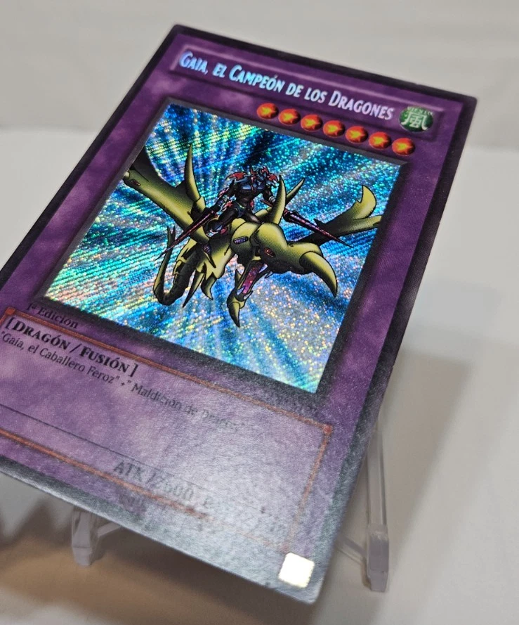 SPANISH Gaia The Dragon Champion LDD-S125 LOB-125 1st Edition Secret Yugioh 7944 - Image 2 of 4