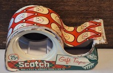 Vintage 50s Scotch Holiday Gift Tape, Santa/S...
