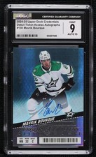 2024 Credentials Debut Ticket Access 70/199 Mavrik Bourque CGC 9 Mint Auto 1kx2