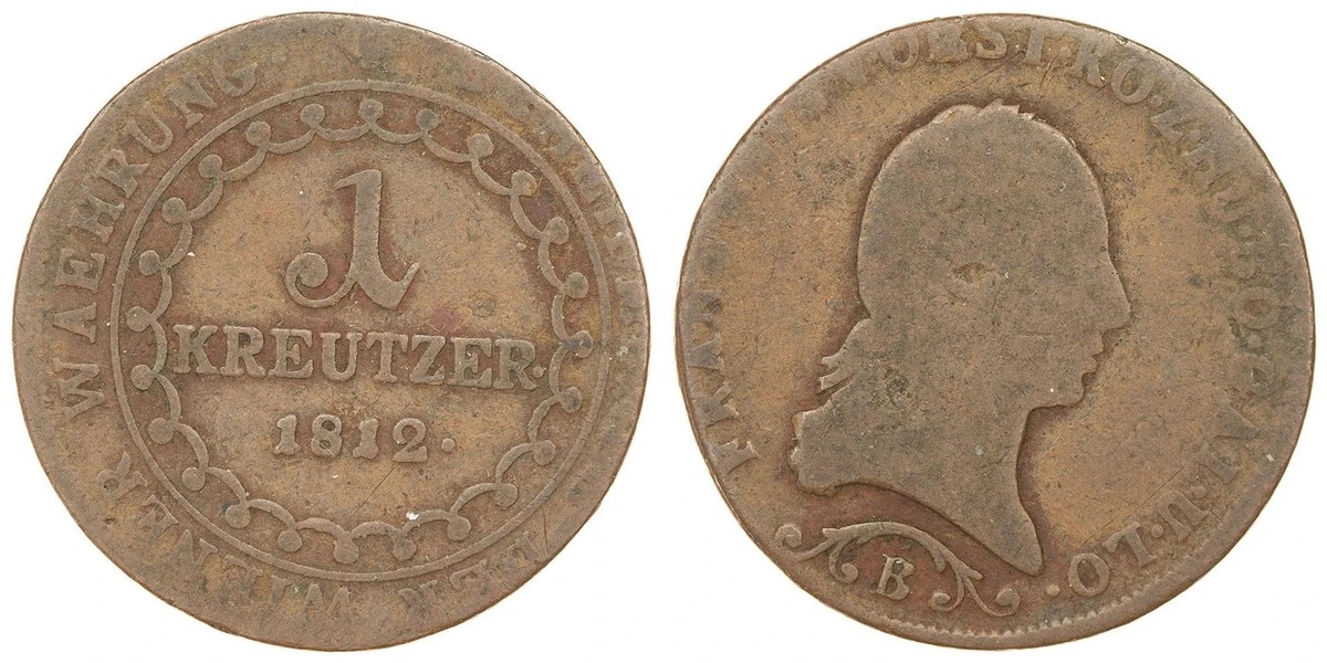 Austria - 1 Kreuzer 1812 B - Francis I | eBay