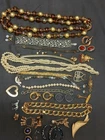 Vintage Costume Jewelry Lot Necklaces Brooches Bracelets Pierced Earrings