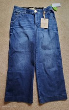 Democracy Ab Technology Wideleg Crop Dark Wash Jeans Sz 8