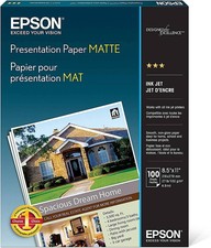 Epson Presentation Paper Matte 8.5" x 11" - 100 Sheets S041062 