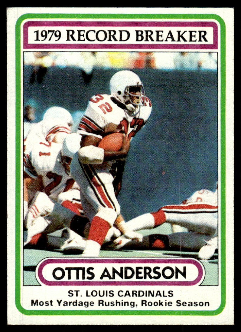 1980 Topps Ottis Anderson St. Louis Cardinals #1 RB