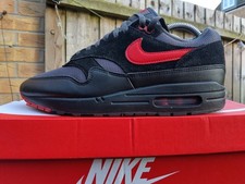NIKE AIR MAX 1 "VAMPS" 8 UK OG Rare Black Red USED!!