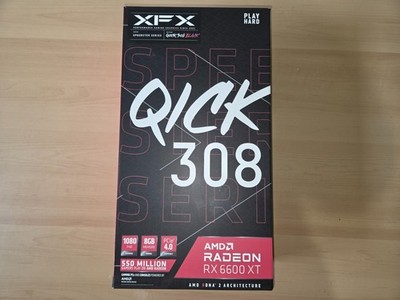 XFX Speedster QICK 308 AMD Radeon RX 6600 XT Graphics Card Black