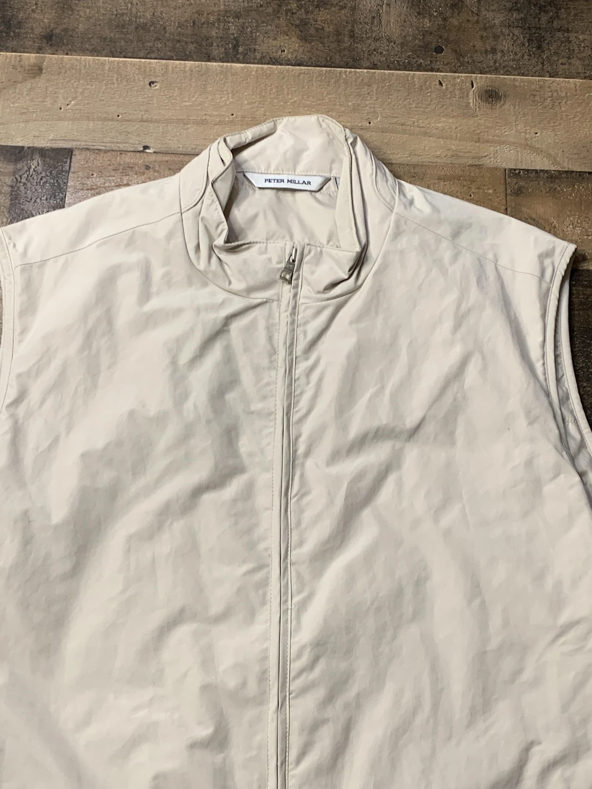 Peter Millar Vest Mens XL White Mercer Quilted Insulated Golf Water Resistant
