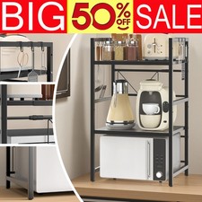 Microwave Stand Expandable Over Shelf Storage 2/3-Tier Oven Rack Organiser Stand