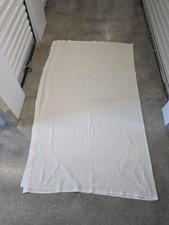 Vintage Open Weave Baby Blanket Solid White Woven Cotton