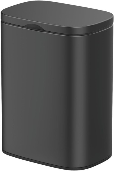 Wenko Wand-Kosmetikeimer Badezimmer MüLleimer Stahl Easy-Close Schwarz 5 Liter-image