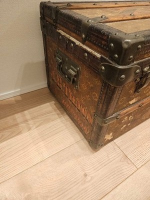 Louis Vuitton Vintage Monogram Trunk w/ Original Travel Stickers