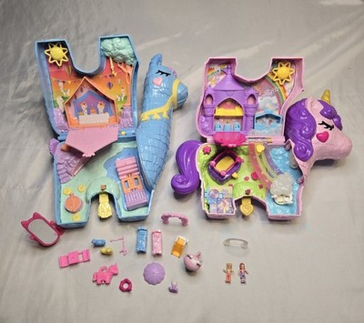 Polly Pocket Party Unicorn And Llama Pinata Playsets With Accessories Collectors