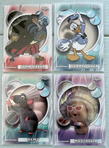 2026 Topps Chrome Disney Lot of (4) John Silver, Donald Duck, Remy, Nostalgia