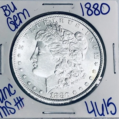 1880 BU UNCIRCULATED MORGAN SILVER DOLLAR AUTHENTIC U.S. MINT FREE SHIPPING 4615