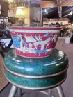 Vintage Wolverine Tin Litho Sand Pail Girl Boy Laundry Birds 50s Bucket Toy Baby