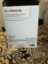 DermaGinate Ag Alginate Medicazione Antibatterica Argento Ferita 4" x 5" Confezione da 10.
