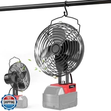 Ecarke Portable Cordless Fan for Milwaukee 18V Battery,20W 3500RPM Brushless 
