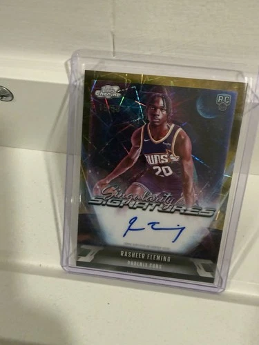 2025-26 Topps Cosmic Chrome Rasheer Fleming Singularity RC Gold Auto #/50