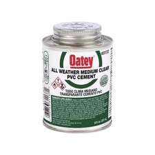 Oatey 311372 Clear All Weather Low VOC Medium PVC Cement 8 oz. Pack of 12 