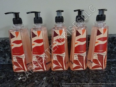 5 Maison De Base RED DELICIOUS & CRANBERRY Scent Liquid Hand Soap 13.52 FL oz.