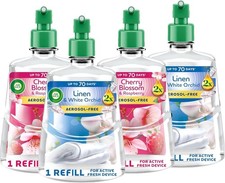 Airwick Active Fresh - Linen & White Orchid X2 - Cherry Blossom & Raspberry X2
