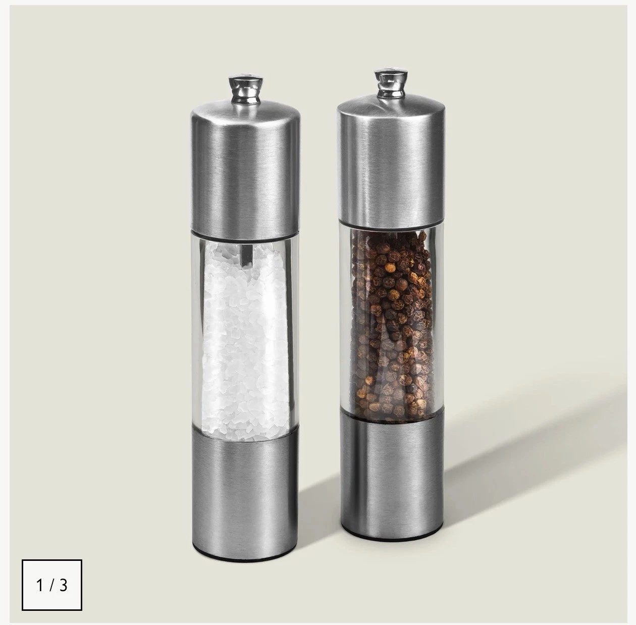 Cole & Mason Everyday Stainless Steel Classic Salt & Pepper Mill Set