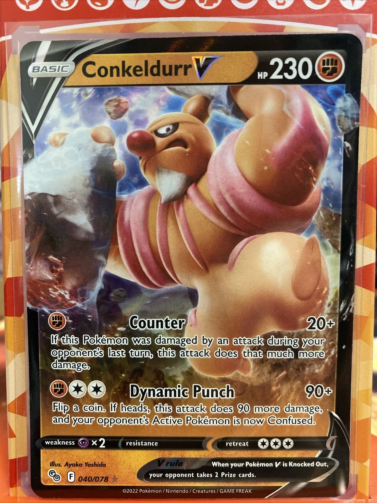Pokémon TCG Conkeldurr V Pokemon Go 040/078 Holo Ultra Rare