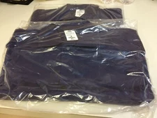 Lot of 2 Stanco Safety Flame Resistant Welding Jackets XL Navy Blue Cotton