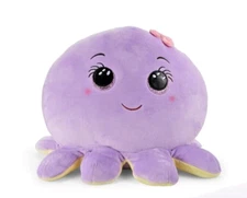 TY Beanie Squishies Squish-A-Boo Plush - OCTAVIA the Octopus - 7" Small Size EUC