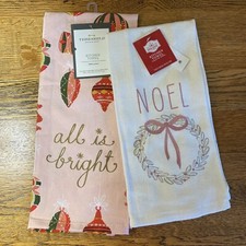 Lot of 2 Christmas Holiday Kitchen Towels 100...