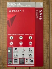 Delta Safety Information Card airbus CRJ900 (9E) Safe & Secure