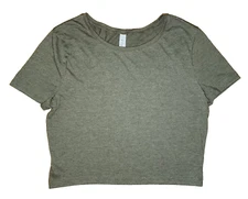Bella+Canvas Women's Olive Flowy Crop Tee Size M/L  New Without Tags
