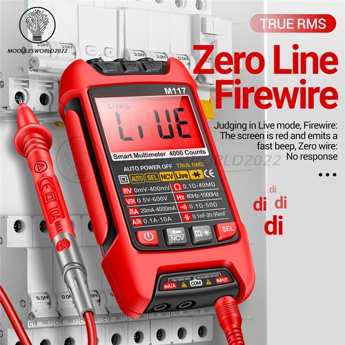 ANENG M117 Digital Multimeter NCV AC/DC Voltmeter Current 4000 Count True RMS