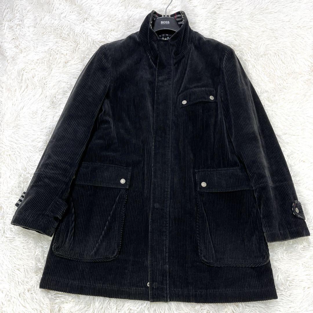 Burberry Black Label Corduroy Quilted Coat Black Size 52/L Burberry Black Label Corduroy Quilted Coat Black Size 52/L