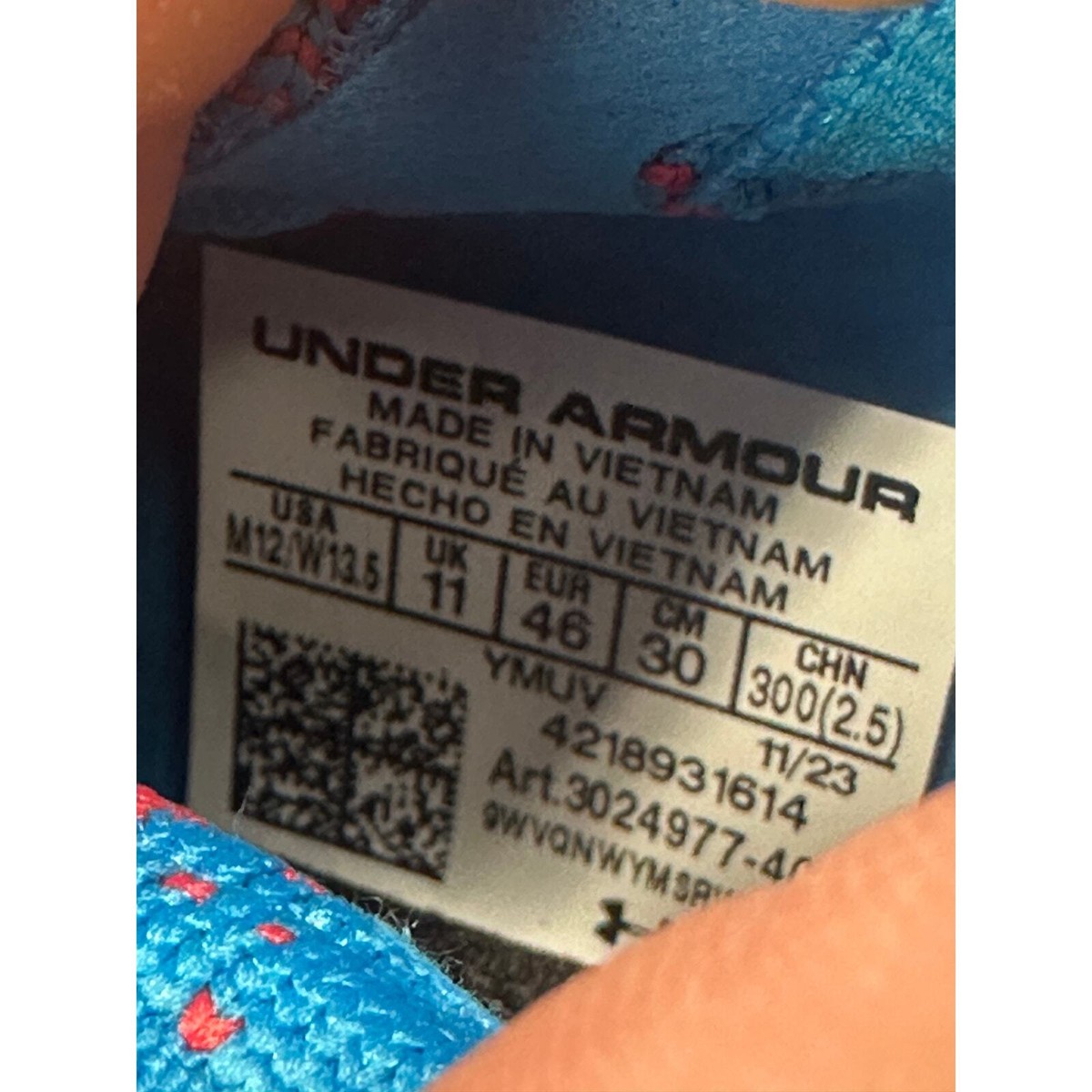 Under Armour FUTR X ELITE Basketball Shoes Mens 12 Blue Pink  display picture 1