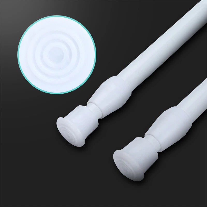 Barra de cortina de tensión de acero de alta resistencia 2-10 piezas poste de cortina ajustable de carga de resorte Foto 4 de 4