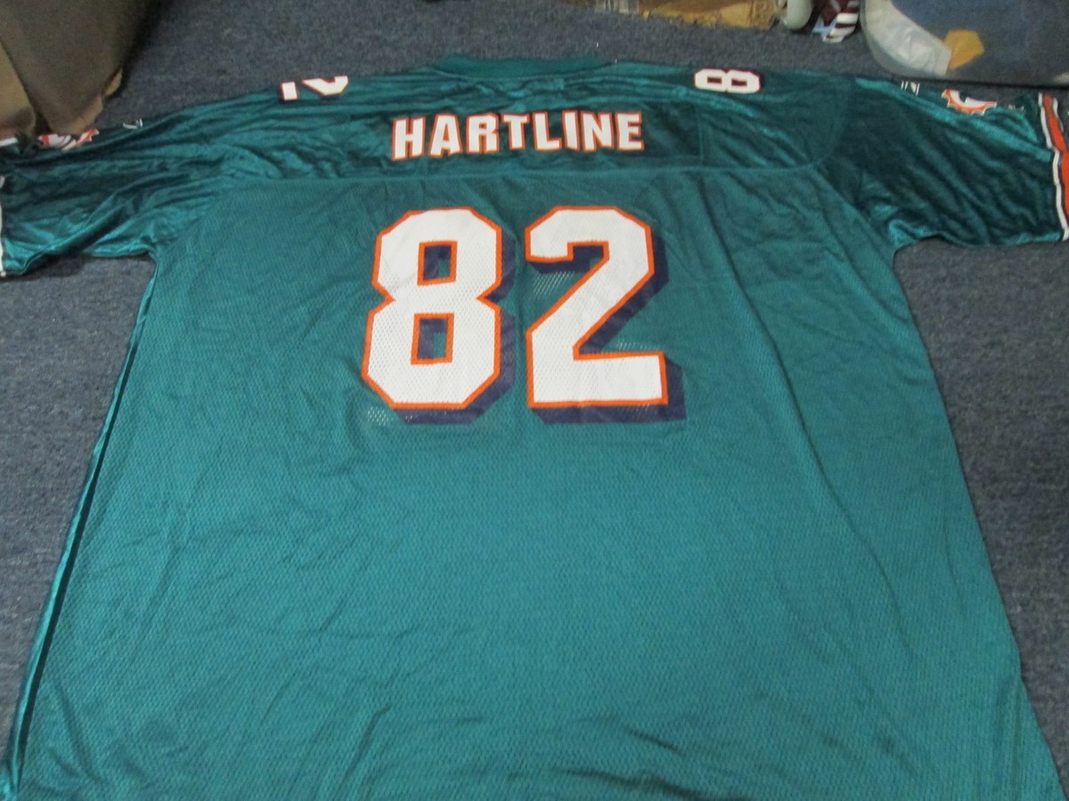 REEBOK NFL EQUIPMENT MIAMI DOLPHINS BRIAN HARTLINE JERSEY SIZE 4XL
