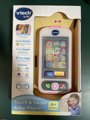 vtech touch and swipe baby phone pink
