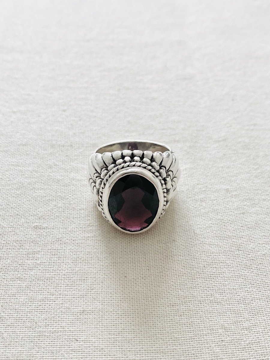 The Great Frog Large Feather Garnet Setting Ring (size R) (RRP