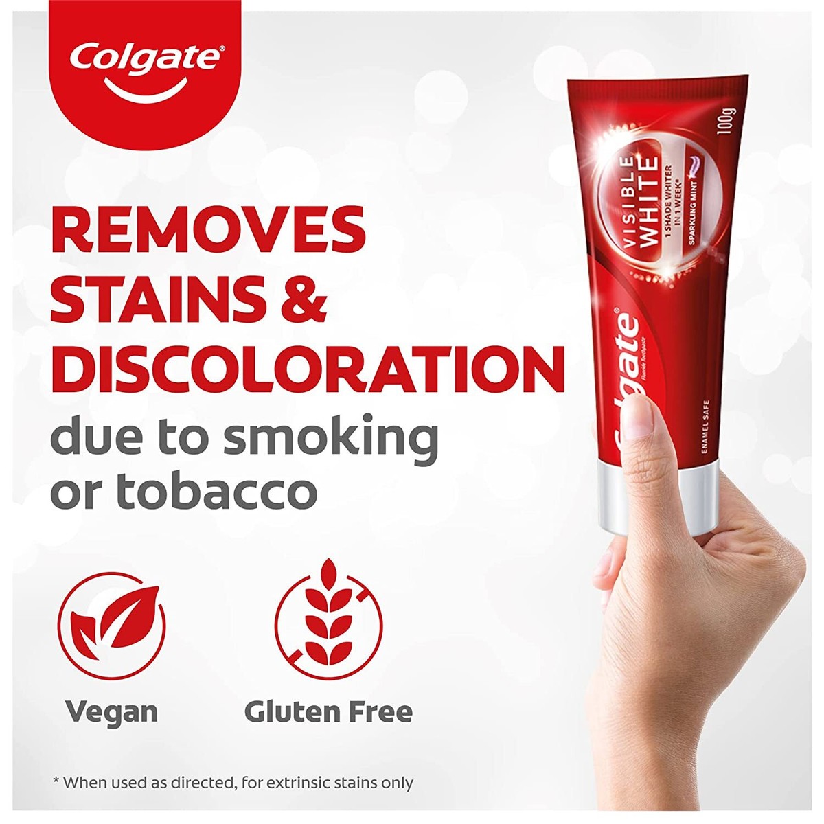 colgate tobacco toothpaste Colgate VISIBLE WHITE Teeth Whitening Toothpaste -1 Shade Whiter in 1 Week  -400g