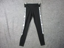 Victoria's Secret Pink Ultimate Leggings Women's Extra Small Black White Logo