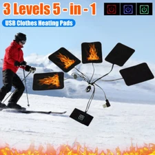 Electric Vest Cloth Jacket USB Thermal Warm Warmer Body Pads 1-2PACK