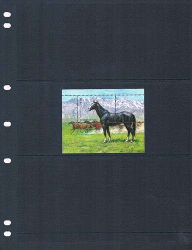 at $3.25 Scott Value - 1999 UZBEKISTAN Horses s/s Equestrian MNH NH UMM - Picture 2 of 4