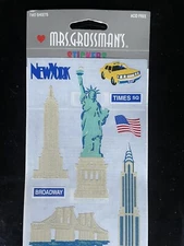 Mrs Grossman's NEW YORK CITY Statue of Liberty Taxi Scrapbook Stickers 2 Sheets