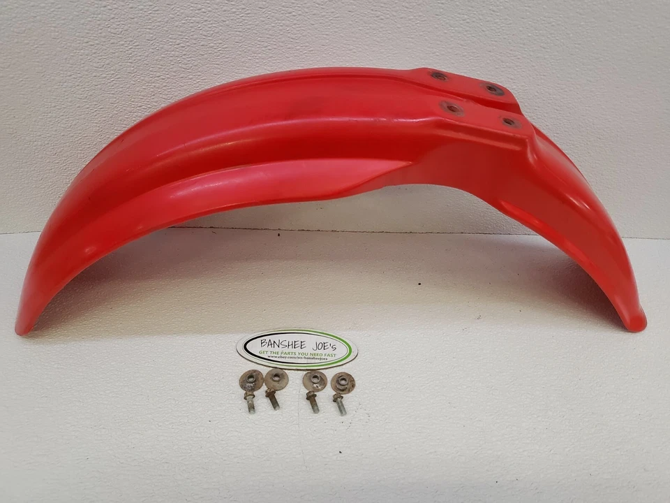 Honda CR250R 1988 OEM guardabarros delantero con accesorios de montaje OEM #61100-KA3-732ZA Foto 3 de 4