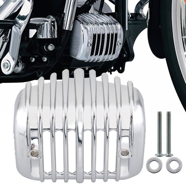 Chrome Front Voltage Regulator Cover for Harley Heritage Softail Deluxe
